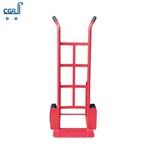 Troli Dorong Baja Dua Pegangan Kapasitas Beban 300kg dengan Roda Karet Solid 10 inci OEM untuk Transportasi - Product Image 2