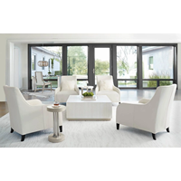 Table basse de luxe moderne pour la maison, table à thé de style moyen avec combinaison table d'appoint, table centrale pour salon