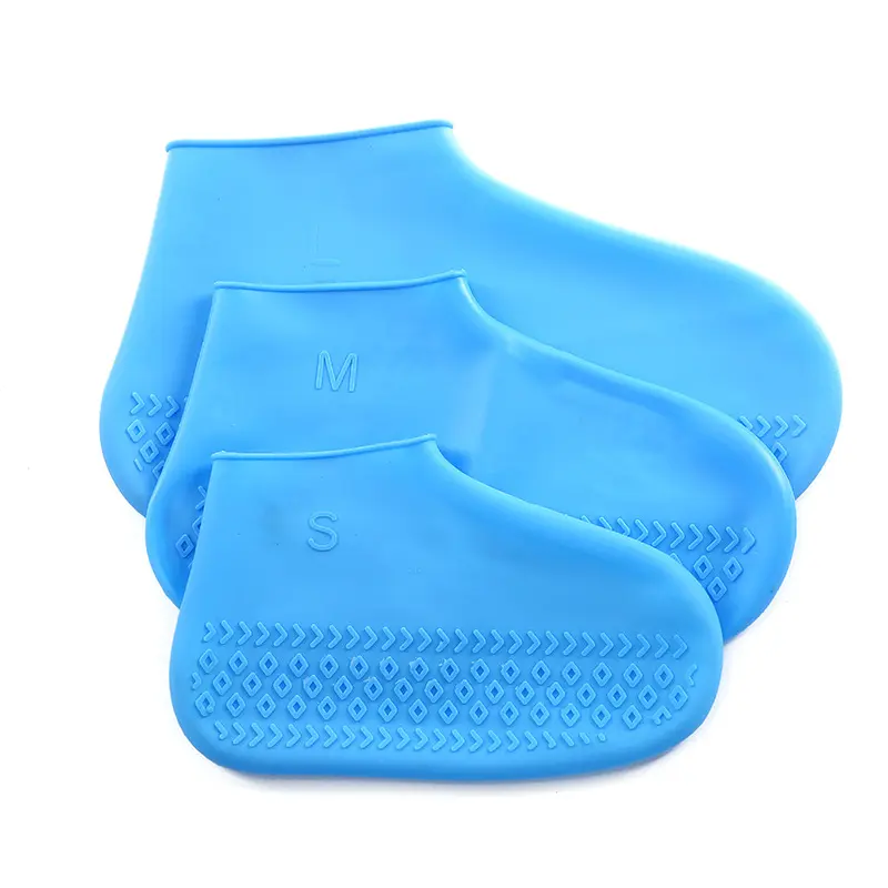 Silicon Protective Rain Shoe Cover Anti Slip Reusable Rubber Black Yellow Bag Custom White Blue Waterproof Silicone Shoe