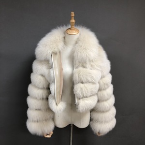 Manteau de fourrure pour femmes personnalisé 100 réel luxe manteaux de fourrure moelleux pour les filles hiver chaud renard recadrée vendeur de manteau de fourrure - Product Image 5