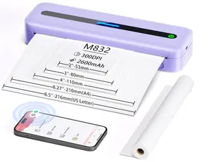 Phomemo M832 tragbarer A4-Drucker Bluetooth 300DPI-Wärmeübertragungsdrucker für Reisen Büro Heimunterstützung A4 A5 B5 Papier