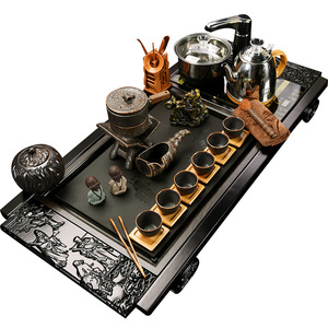 Plateau à thé traditionnel chinois kongfu table à thé entièrement automatique avec <span class=keywords><strong>théière</strong></span> et cadeau commercial gaiwan - Product Image 1