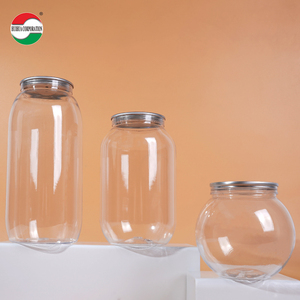 Bouteilles en plastique de couvercle de pelage d'anneau de traction de vente d'usine 6oz-35oz pots de boisson pour le jus 14oz 17oz 19oz 25oz 35oz pour la boisson de canettes - Product Image 1