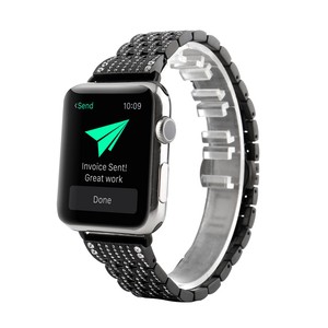 <span class=keywords><strong>Bracelet</strong></span> <span class=keywords><strong>de</strong></span> luxe intelligent en acier inoxydable avec diamant à sept perles pour <span class=keywords><strong>Apple</strong></span> <span class=keywords><strong>Watch</strong></span> - Product Image 4