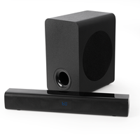 KENUO Barre de Son avec Basses Puissantes 60W 2.1CH, Système Home Cinéma Son Surround, Enceinte TV Barre de Son Sans Fil avec Caisson de Basses
