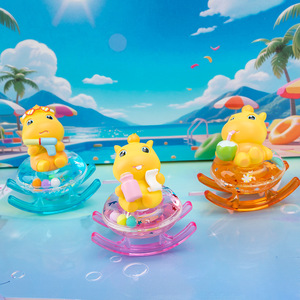 Yu Mo Craft Pool Party Capybara Figurine Blind <b>Box</b> Resin Ornament Desktop Decor Surprise Unboxing 6pcs <b>Set</b> - Product Image 2