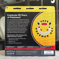 Tarjeta Pokémon del Día del Pokémon, Versión Americana, PTCG, 30 Aniversario, Serie ETB, Tarjeta Pikachu