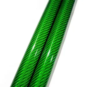 Tuyau coloré de fibre de carbone du tube 3K de fibre de carbone 25mm 26mm 28mm 30mm toute taille