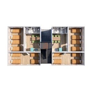 Casa contenedor prefabricada moderna de bajo costo de fábrica, casas planas de doble capa a prueba de terremotos con balcón para <span class=keywords><strong>Argentina</strong></span> - Product Image 6