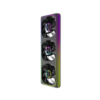 Ventilador de Caja Integrado de 360 mm, 3 en 1, PWM ARGB, con 83 LED, Rodamiento Hidráulico, Sincronización de 5 V y 3 Pines para PC Gaming