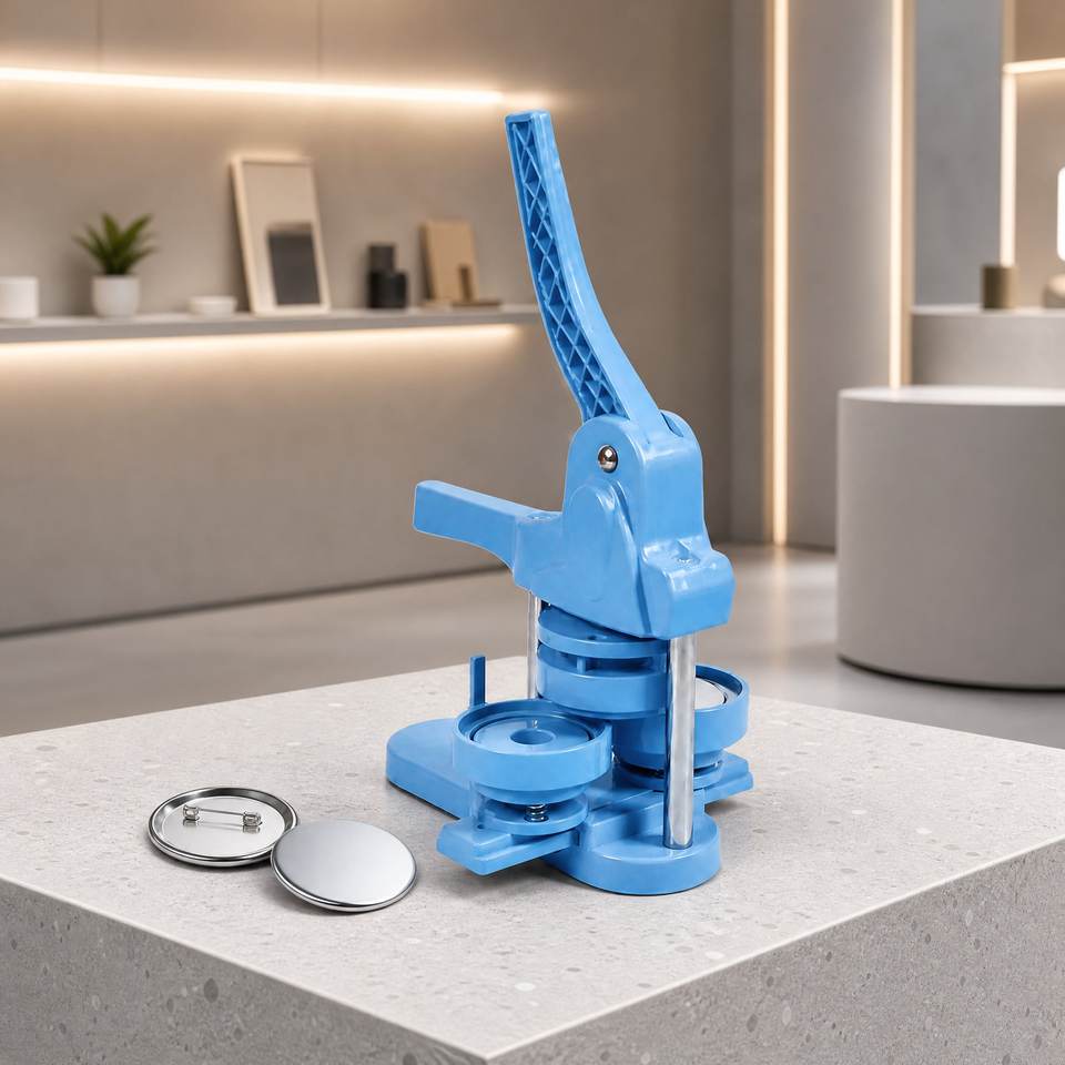 Compact Manual Pin Button Maker Kit with Sliding Base for Custom Badge ...