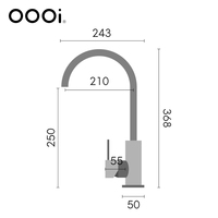 Évier monotrou en laiton massif nickel brossé moderne Robinets d'eau chaude et froide Robinet d'évier de salle de bain