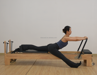 Machine de Pilates Reformer Classique en Bois de Chêne, Durable, Portable, Design Ergonomique pour la Maison, la Salle de Sport et l'Entraînement Professionnel du Core