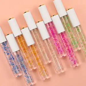 Make Your Own Logo Wholesale 10 Flavors Fruity Clear Lipgloss Cosmetic Vegan Lipgloss No Label Lip Gloss Fruit Gloss