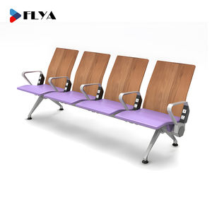 3人乗り待機椅子病院タンデム座席空港クリニック待機ビーム座席木製ベンチチェア - Product Image 5