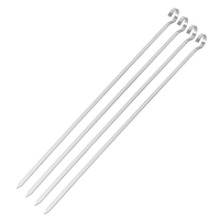 Brochettes de kebab larges en métal réutilisables en acier inoxydable pour viande, poulet, légumes et grillades en plein air