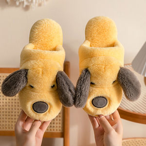 <span class=keywords><strong>Pantofole</strong></span> dell'interno della peluche del fumetto sveglio del <span class=keywords><strong>cane</strong></span> di LOGO su ordinazione all'ingrosso per l'inverno - Product Image 4