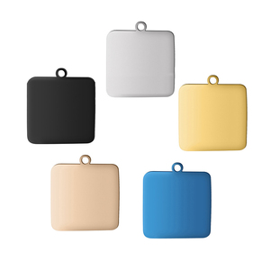 Fabricante de acero inoxidable etiqueta cuadrada personalizada grabado ID Etiqueta de <span class=keywords><strong>perro</strong></span> en blanco para llavero etiqueta encanto pendientes COLLAR <span class=keywords><strong>COLGANTE</strong></span> - Product Image 2