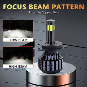 Bombilla LED COB de 6 Lados para Faros Delanteros, Canbus, Universal, 360 Grados, H4, 6000K, Blanca, 60W, 12V, para Automóvil - Product Image 3