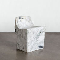 Pierre de marbre naturelle sculptée pour meuble de support poli, table d'appoint, table de chevet, design moderne, salle de bain, salon