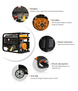 เครื่องกำเนิดไฟฟ้าเบนซิน2KW 3kW 7kw 5KW 4KW 10KW 10000W เบนซินพร้อมล้อ X-Genset-10k เบนซินแบบพกพา - Product Image 6