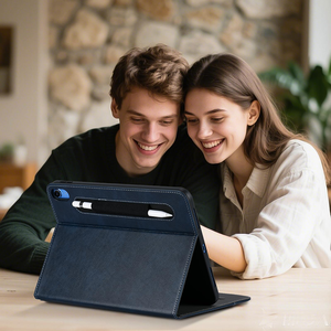 Étui à rabat veille automatique béquille tablette étui intelligent en cuir personnalisé pour iPad 9 8 7 modèle 9e 8e 7e génération - Product Image 2