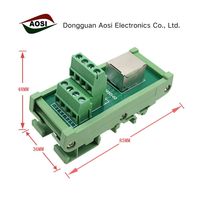 AOSI RJ45 Femelle vers Bornier RJ45, Carte de Dérivation RJ45, Répartiteur RJ45, Adaptateur RJ45, Connecteur RJ45 à Montage sur Rail DIN