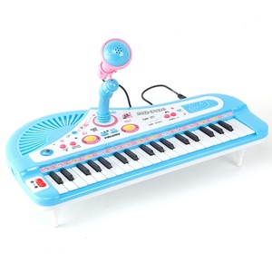 Juguete Musical para Niños, Piano de Juguete con Teclado de 37 Teclas, Instrumentos Musicales Electrónicos Multifuncionales de Color Rosa con Micrófono, Mi Primer Piano de Juguete - Product Image 6