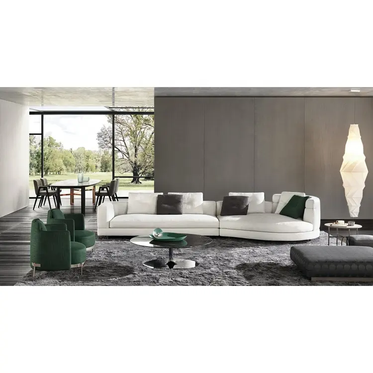 white linen u shape sofa set luxury modern sectional corner couch living room sofa
