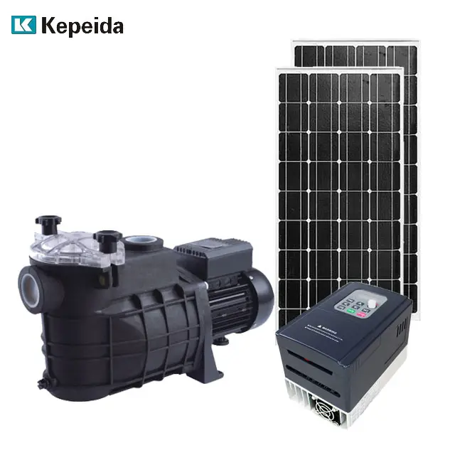 Kepeida 3HP AC DC Hybrid 1500W Solar Power Swimming Pool Pump System Solar Surface Water Pump For Swimming Pool And Aquarium