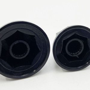 Black Bakelite Fluted MXR Style <strong>Knob</strong> Cap Plastic Pointer <strong>Knob</strong> With White Indicator Line for Guitar Bass <strong>Volume</strong> Tone Control - Product Image 5