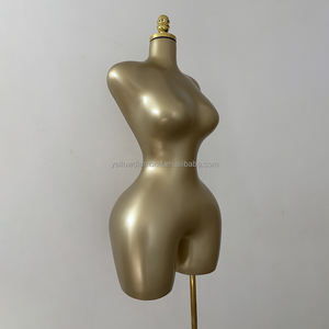 <span class=keywords><strong>Mannequin</strong></span> de <span class=keywords><strong>Couture</strong></span> Femme Demi-Corps en <span class=keywords><strong>Plastique</strong></span> Doré BBL, avec Hanches et Poitrine Élargies, pour Vitrine - Product Image 3