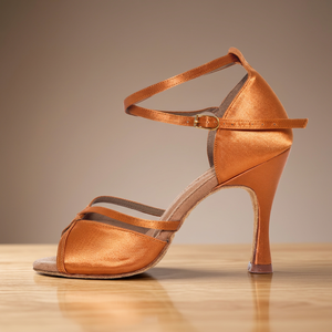 Zapatos de Baile Latino de Satén para Mujer, con Correa en el Tobillo, Tacón de 5.5cm, 7.5cm, 8.5cm - Product Image 3