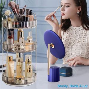 Boîte de rangement ronde en option à trois couches de produits de soins de la peau cosmétiques matériels PP - Product Image 6