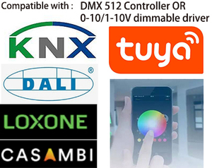 ไฟ LED ติดผนังกลางแจ้ง24โวลต์, IP65 12วัตต์ RGBW ติดผนังทันสมัยไฟ LED สมาร์ท loxone Tree KNX Dali Tuya WiFi DMX Control - Product Image 6