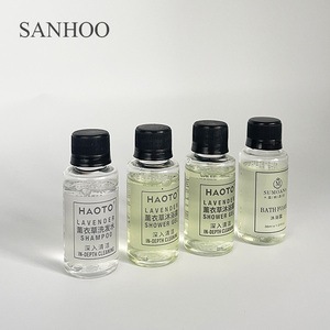 SANHOO Hôtel Fourniture Jetable En Gros <span class=keywords><strong>Pas</strong></span> <span class=keywords><strong>Cher</strong></span> Salle De Bains Hôtel Articles De Toilette Shampooing et Après-shampooing Hôtel De Luxe Commodités - Product Image 2