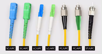 Échantillon gratuit Aqua Jaune SC 1.6mm Câble Fibres Optiques Clear Garter Fiber Optic Patch Cord pour 4G Simplex Fiber Count pour FTTH