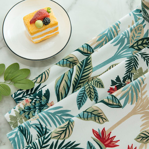 Rèm Cửa Màu Trắng Và Màu Xanh Lá Cây Cho Phòng Ngủ Monstera Rèm Cửa Sổ Họa Tiết Lá Cọ Rèm Cửa Rèm Nhiệt Đới Cho Các Loại Phòng - Product Image 2