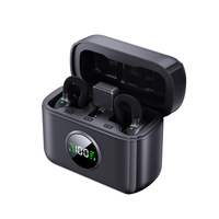 Microphone Lavalier Sans Fil Double 2.4G avec Réduction de Bruit Type C pour iPhone/Android/PC - Diffusion en Direct Professionnelle en Extérieur