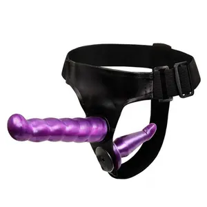 Lesbian Double Ended Strapon Penis Dildo With Harness Belt Strap On Double Dildo For Woman Adult Sex Toys