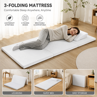 Matelas pliant personnalisable en mousse pour lit de sol, surmatelas fin avec housse amovible et lavable pour enfants