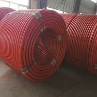 Conducto de HDPE Flexible y Duradero de Alta Presión, Cuadrado, de 7 Vías, con Revestimiento Exterior Reforzado de 14/10 mm, para Entierro Directo, Telecomunicaciones