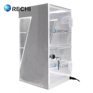 RECHI Tủ Trưng Bày Bán Lẻ Bằng Acrylic Chiếu Sáng Thiết Kế Cửa Hàng Khói Có Bảng Hiệu Logo Cho Tủ Trưng Bày Perspex Thuốc Lá - Product Image 1
