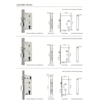 Serrure de porte d'hôtel électronique intelligente RF en acier inoxydable étanche, durable et polie, avec lecteur RFID et encodeur