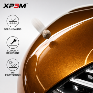 ฟิล์มใสกันรอยรถยนต์ XP3M Madeira Metallic Gold OEM Gloss TPU สีทองเมทัลลิก หนา 7.5 มิล ซ่อมแซมตัวเองได้ ป้องกันรอยขีดข่วน ป้องกันการเหลือง ขนาด 1.52x15 เมตร - Product Image 5