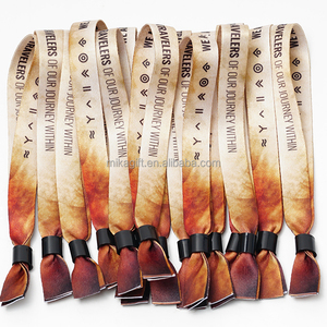 Bulk Custom Satin Event Wristbands with Dragonfly Print With Disposable Plastic Slider for Theme Parks