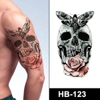 Offre Spéciale – Tatouages Temporaires Réalistes pour Hommes et Femmes, Motifs Tribaux Horrifiants, Crânes, pour Manches et Poitrine – Idéal Halloween