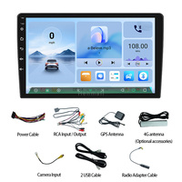 Autoradio universel Qualcomm Snapdragon Octa-Core 9 pouces avec écran IPS, navigation GPS, amplificateur, Carplay, Android Auto