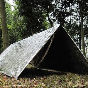 Équipement de survie pour le camping en plein air : Couverture thermique isotherme multi-spécifiques pour animaux, couverture de secours en feuille d'aluminium - Orange et rouge personnalisée - Product Image 3