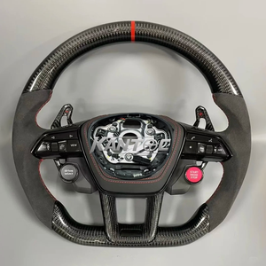 Vente en gros d'accessoires de volant de voiture en fibre de carbone pour les modèles <span class=keywords><strong>Audi</strong></span> A3 A4 A5 A7 S7 RS7 A6 S6 RS6 C8 A8 A6L S8 Q6 C8 - Product Image 3